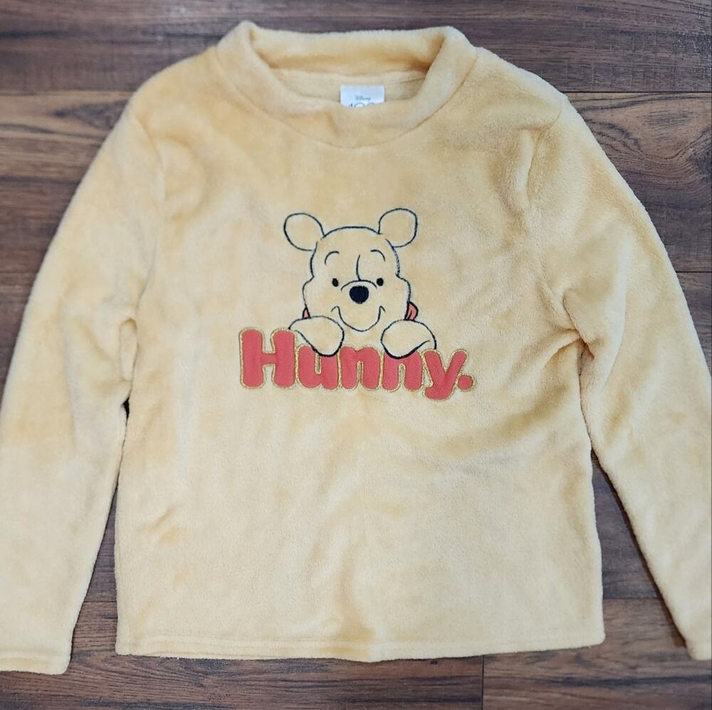 Disney 100 Women's Winnie the Pooh Fleece Crewneck Sleepwear Top X-Small XS 0-2